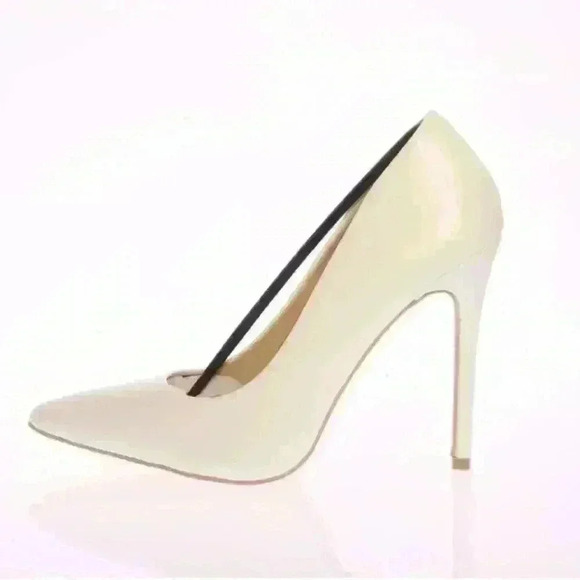 Women's Missguided Pu White Faux Leather Pointed Pumps Heels US 8 (Runs small) - Picture 2 of 6